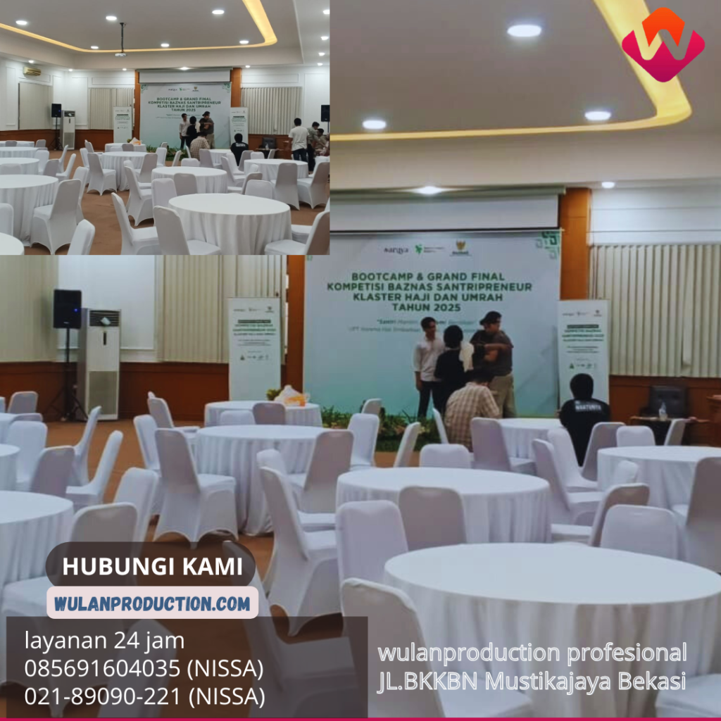 Rental Kursi,Meja Taplak Tebar Event UPT Asrama Haji Bekasi