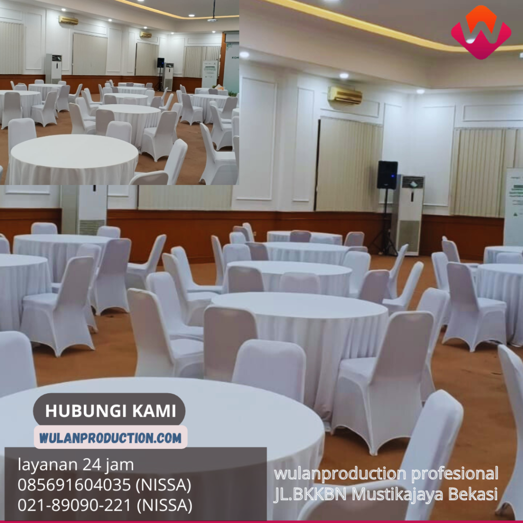 Rental Kursi,Meja Taplak Tebar Event UPT Asrama Haji Bekasi
