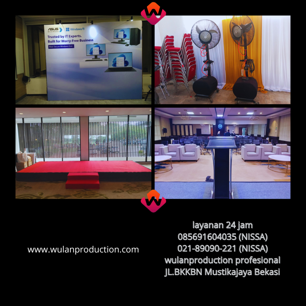 Rental Misty Fan,Backdrop,Panggung Dan Podium Cibitung