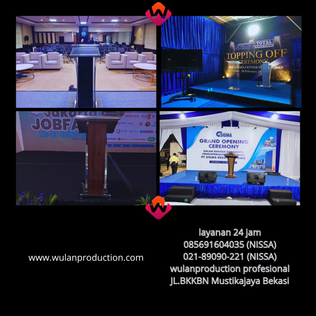 Rental Misty Fan,Backdrop,Panggung Dan Podium Cibitung