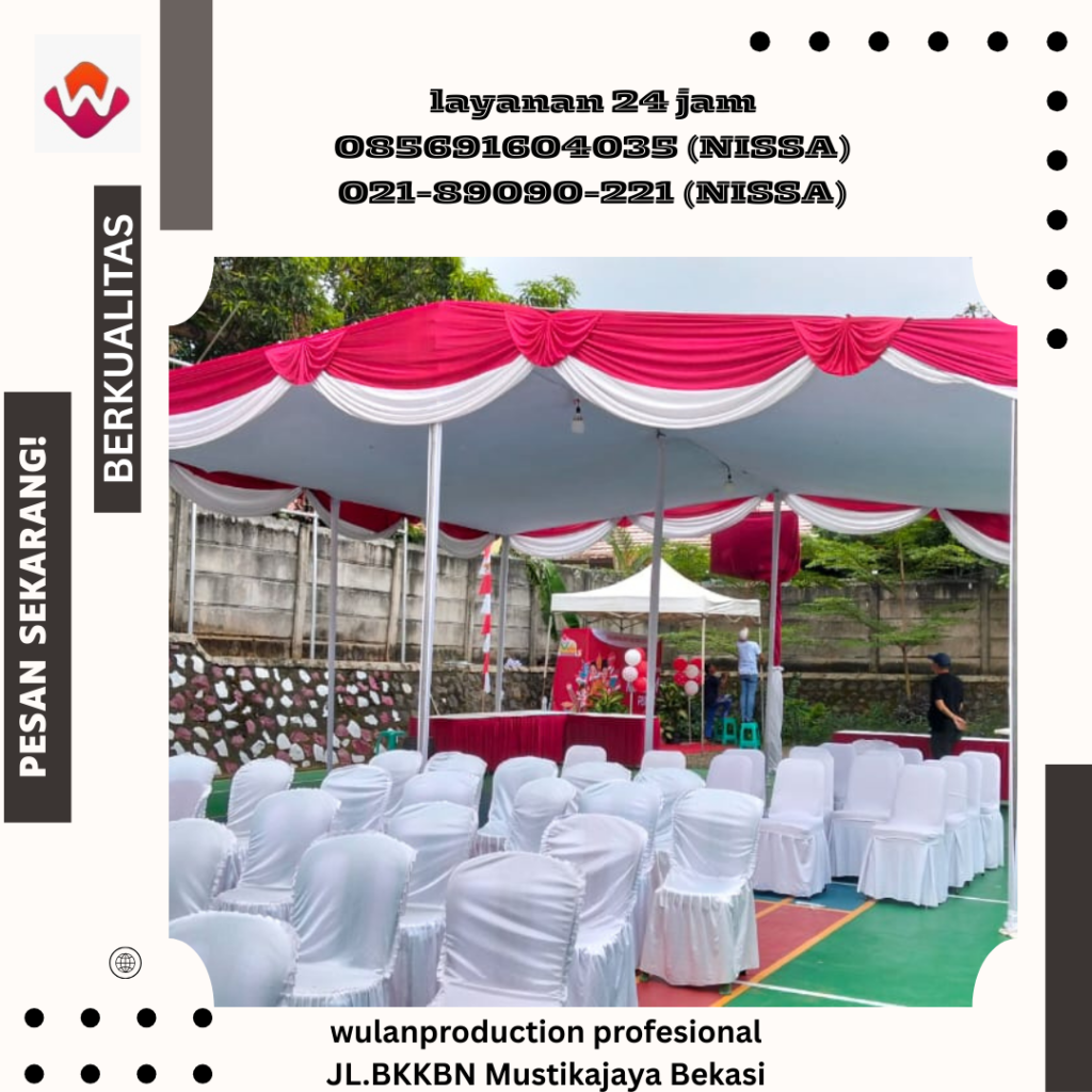 Rental Tenda Plafon Putih Poni Merah Putih Karawang