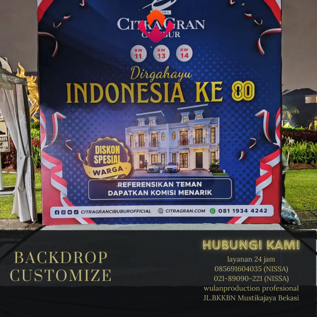 Sewa Backdrop Area Grand Wisata Tambun Bekasi