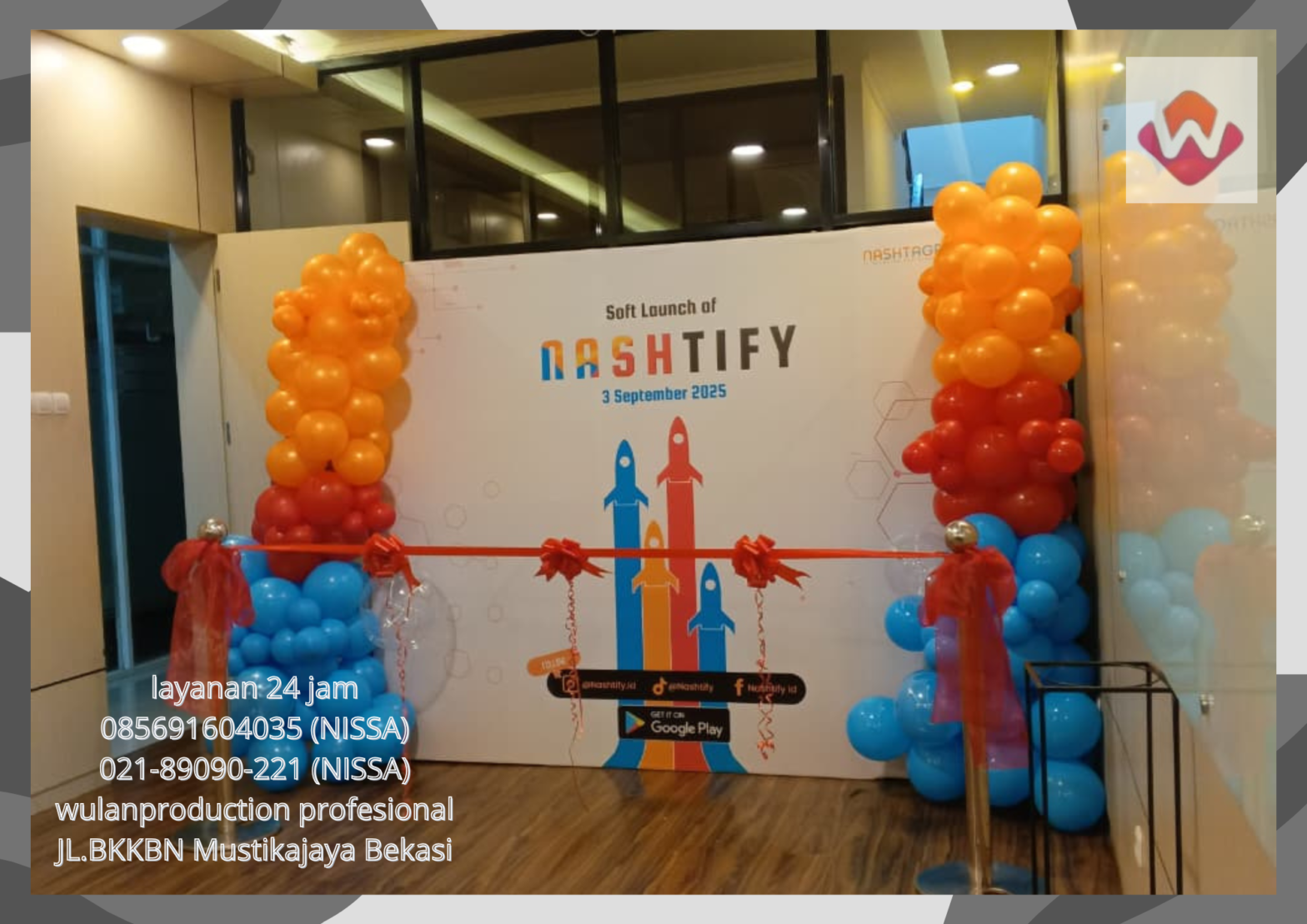 Sewa Backdrop Pita Peresmian Lengkap Untuk Grand Opening Bogor