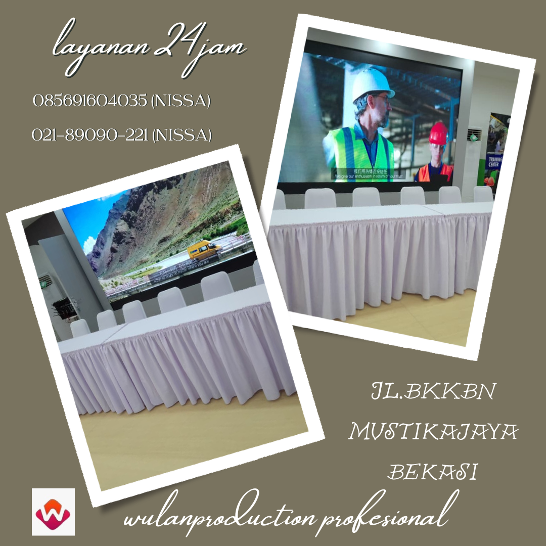 Sewa Meja Ibm Cover Putih Event Ji-Expo Jakarta Pusat
