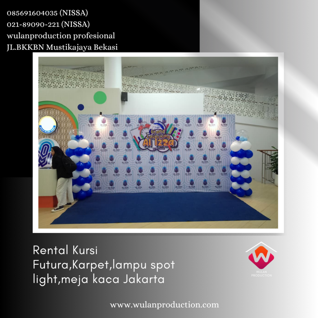 Rental Kursi Futura,Karpet,lampu spot light,meja kaca Jakarta
