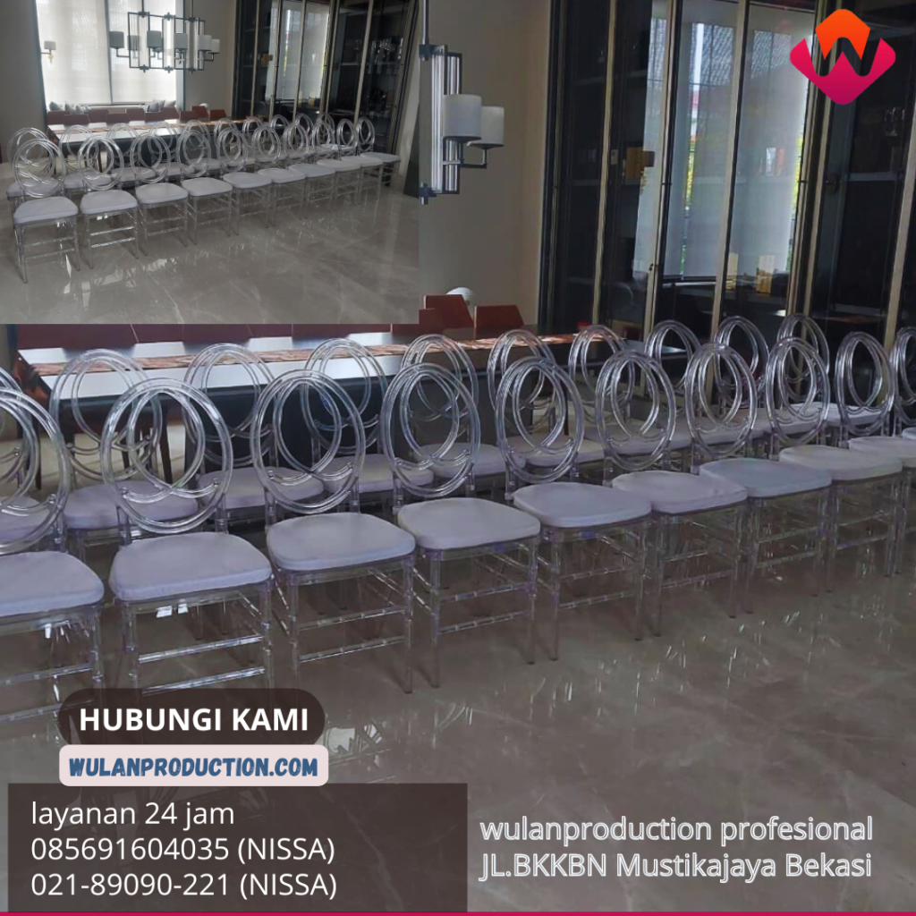 Rental Kursi Olivia Acrylic Berkualitas, Nyaman & Estetik Jakarta