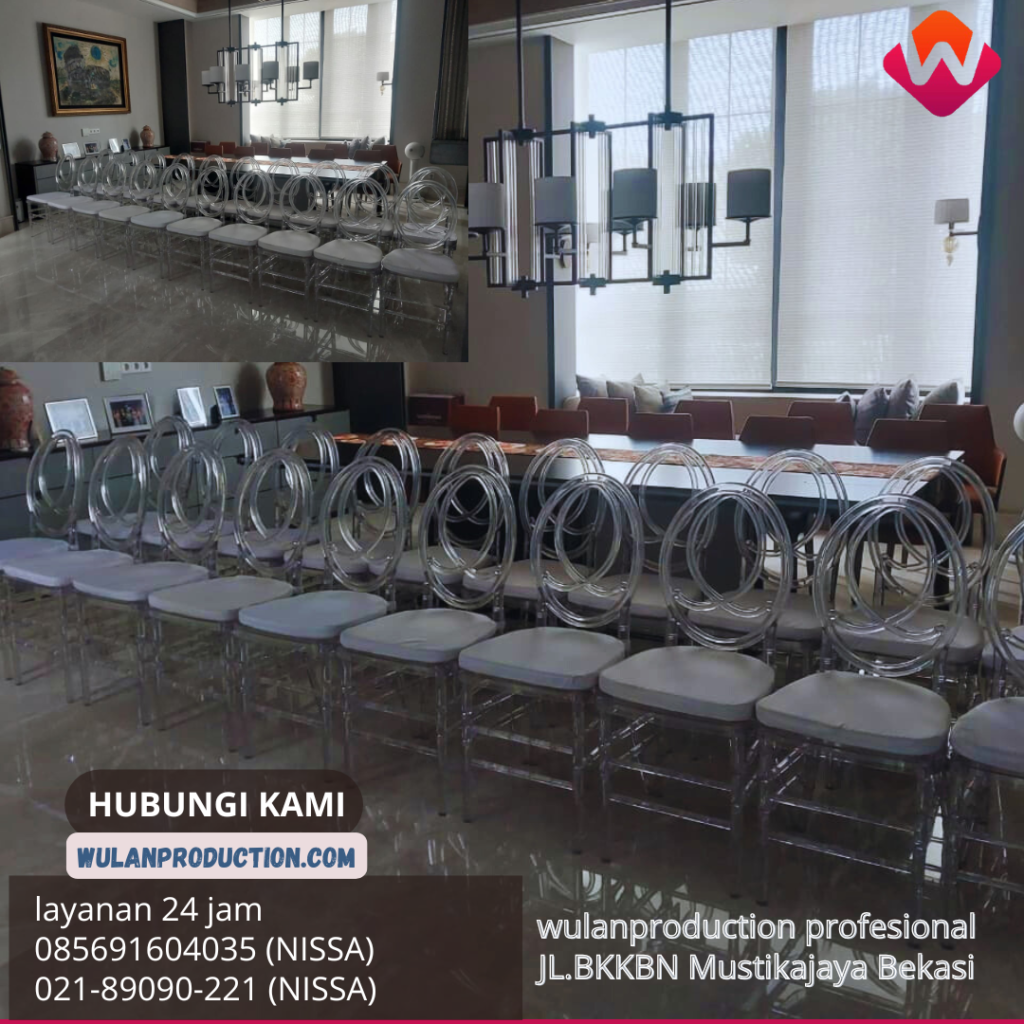 Rental Kursi Olivia Acrylic Berkualitas, Nyaman & Estetik Jakarta
