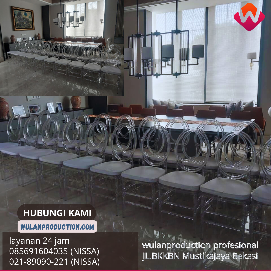 Rental Kursi Olivia Acrylic Berkualitas, Nyaman & Estetik Jakarta