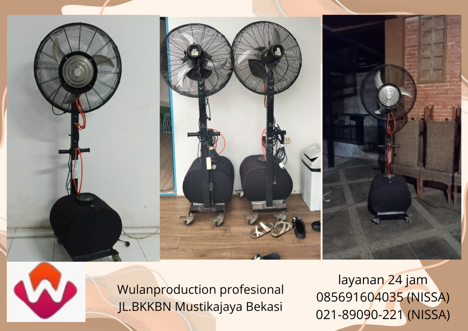Sewa Kipas Uap Air Misty Cool Area Bekasi
