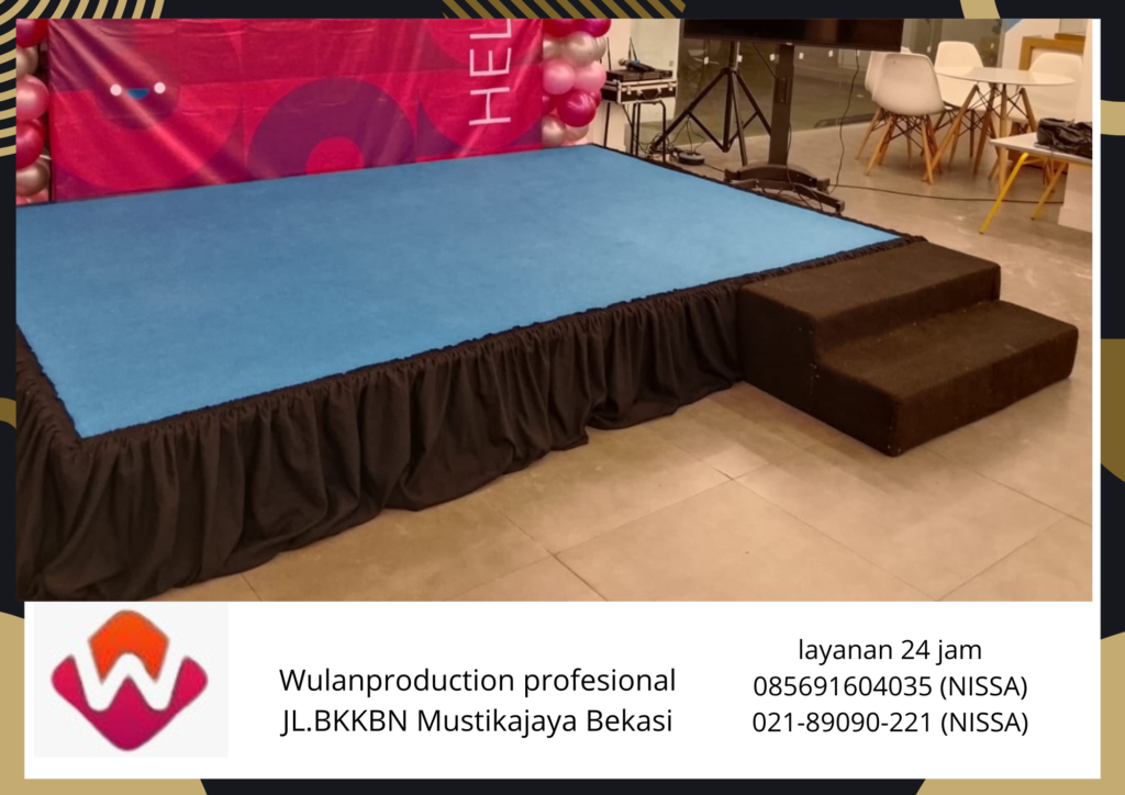 Vendor Sewa Panggung Karpet Biru Lengkap Anak Tangga Jakarta
