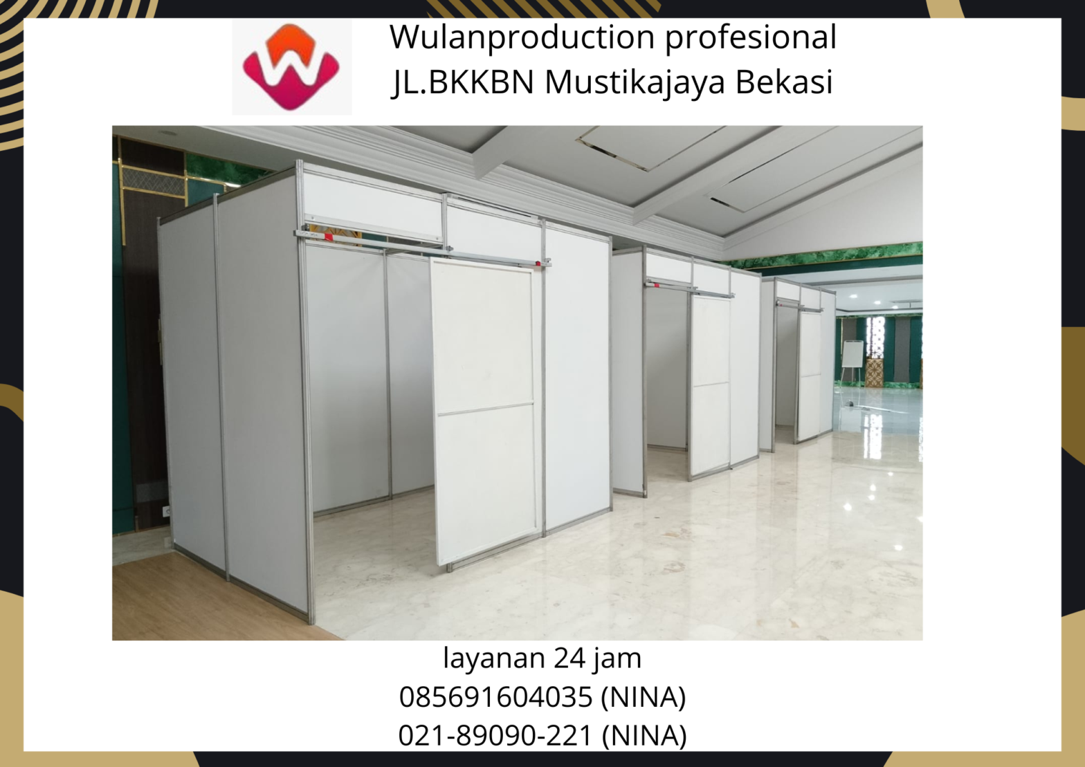 Rental Partisi Ruang Putih Pintu Geser Bandung