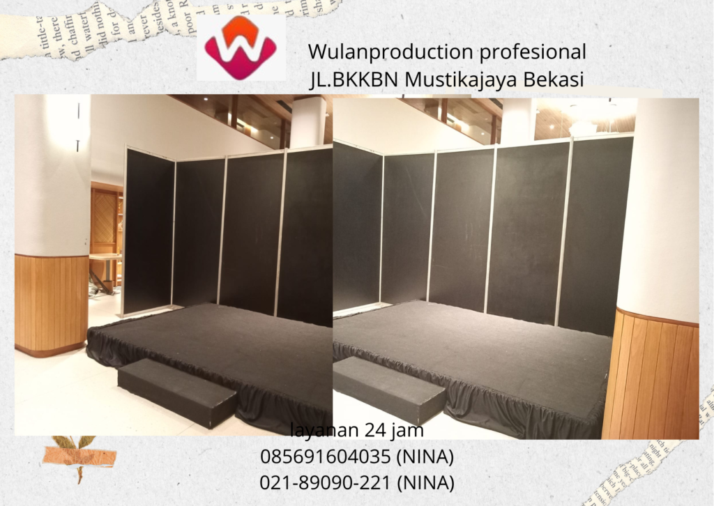 Sewa Partisi Sekat Dan Panggung Karpet Hitam Bekasi