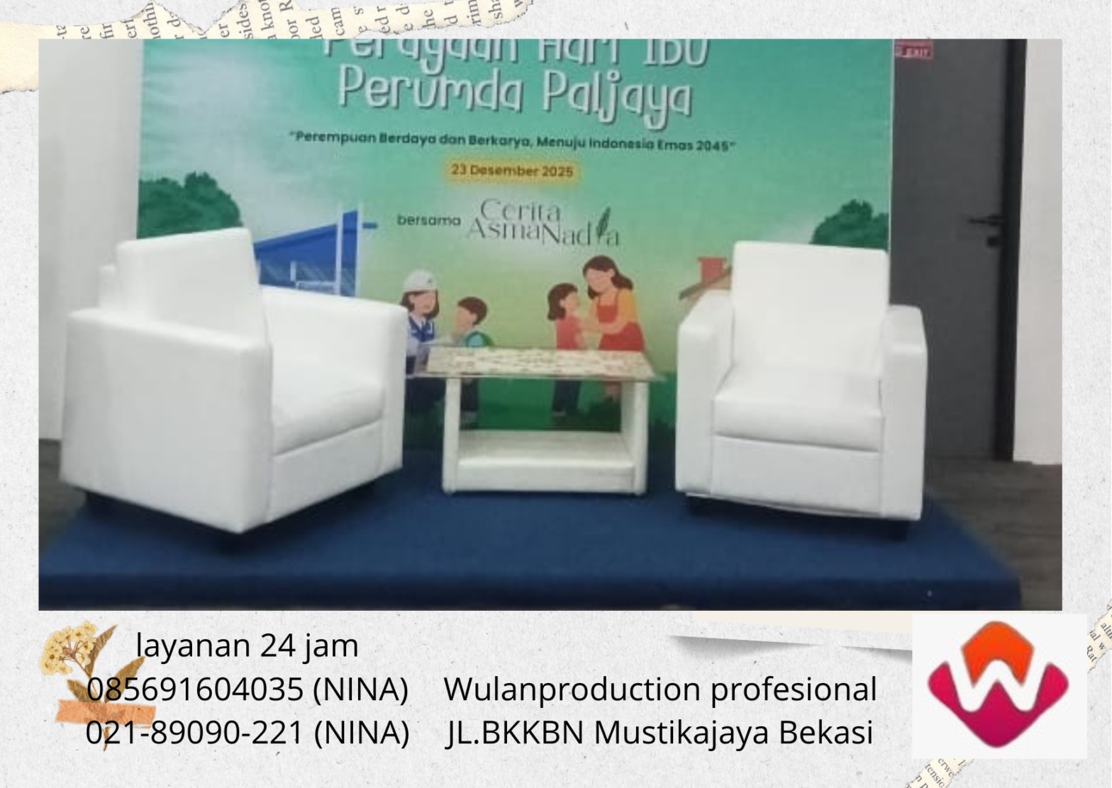 Rental Sofa Oval Hitam Dan Putih Area Cibitung Bekasi