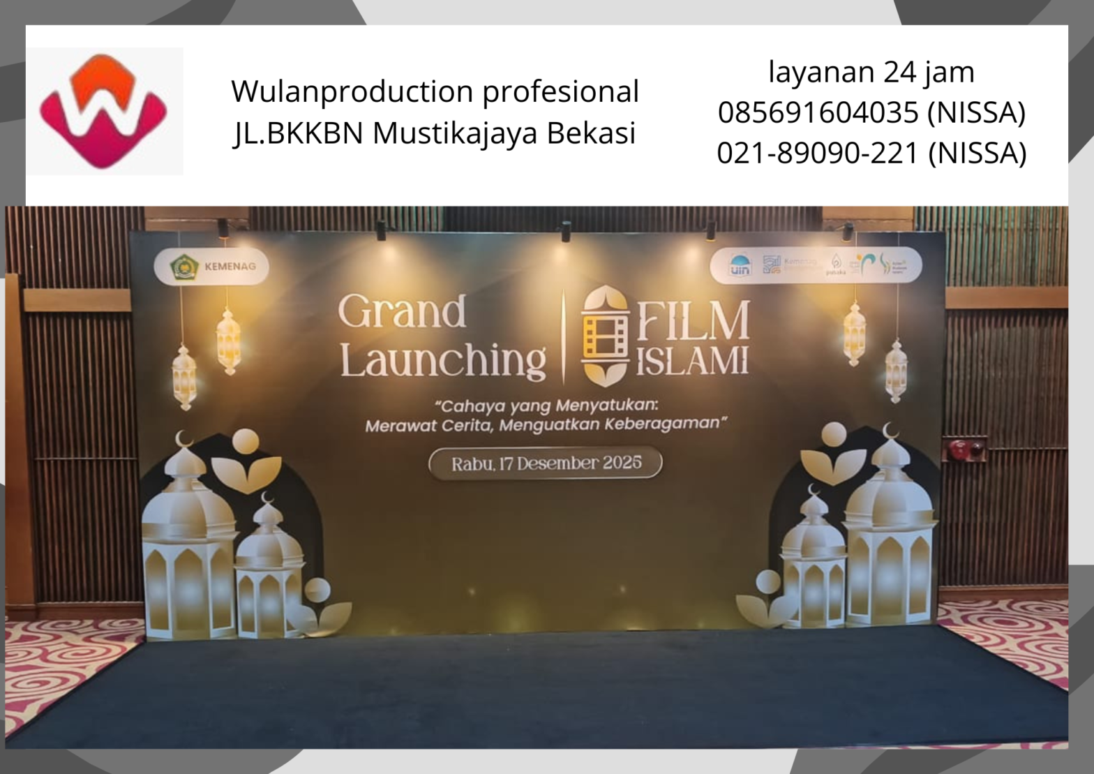 Sewa Backdrop Photo Booth Event UIN Tangerang