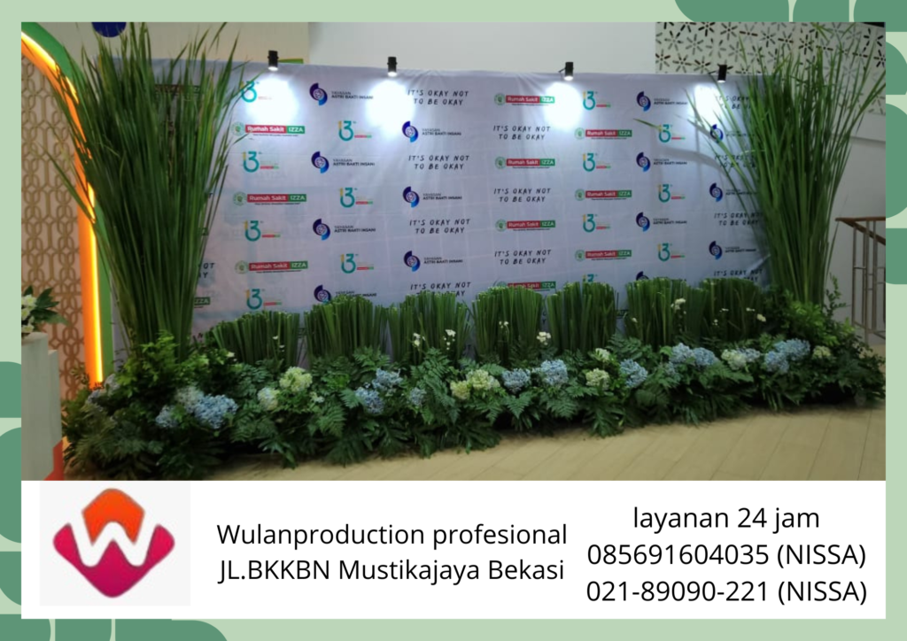 Jasa Rental Backdrop Misty Fan Meja Kotak IBM Area Tangerang 