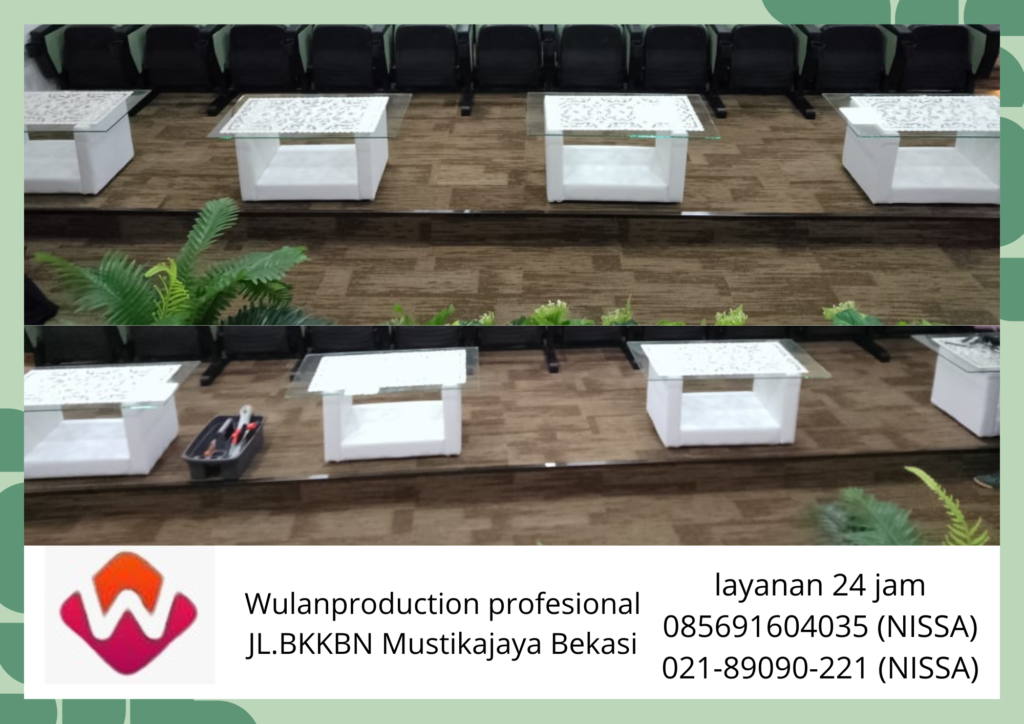 Jasa Rental Backdrop Misty Fan Meja Kotak IBM Area Tangerang 
