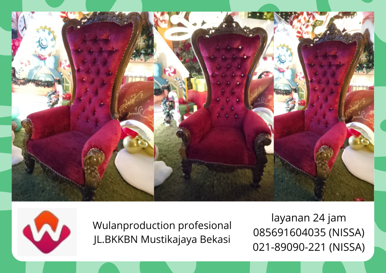 Jasa Sewa Kursi Syahrini Merah Event Perumahan Elit Jakarta