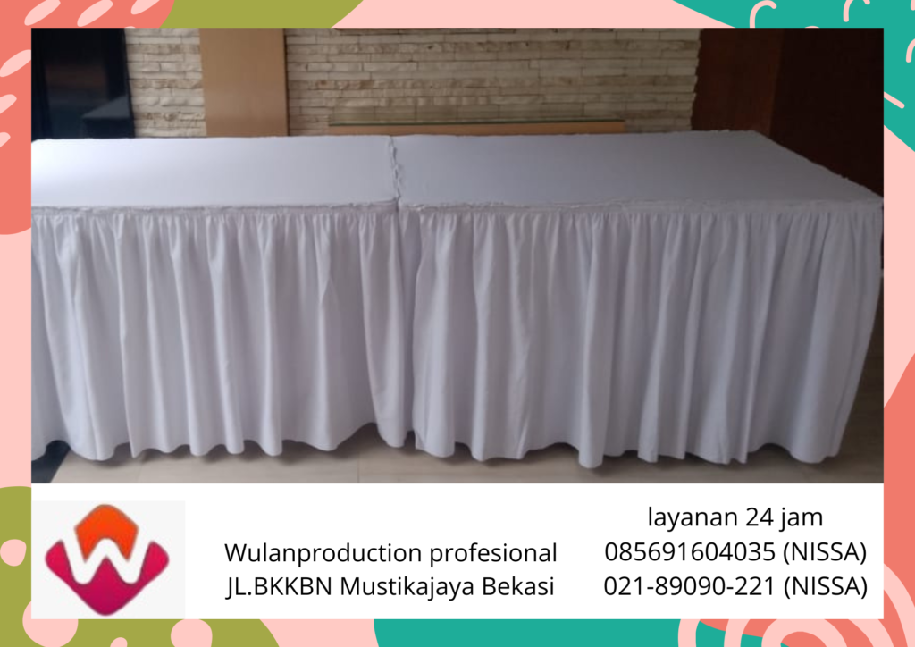 Sewa Meja Kotak Kursi Futura Cover Putih 