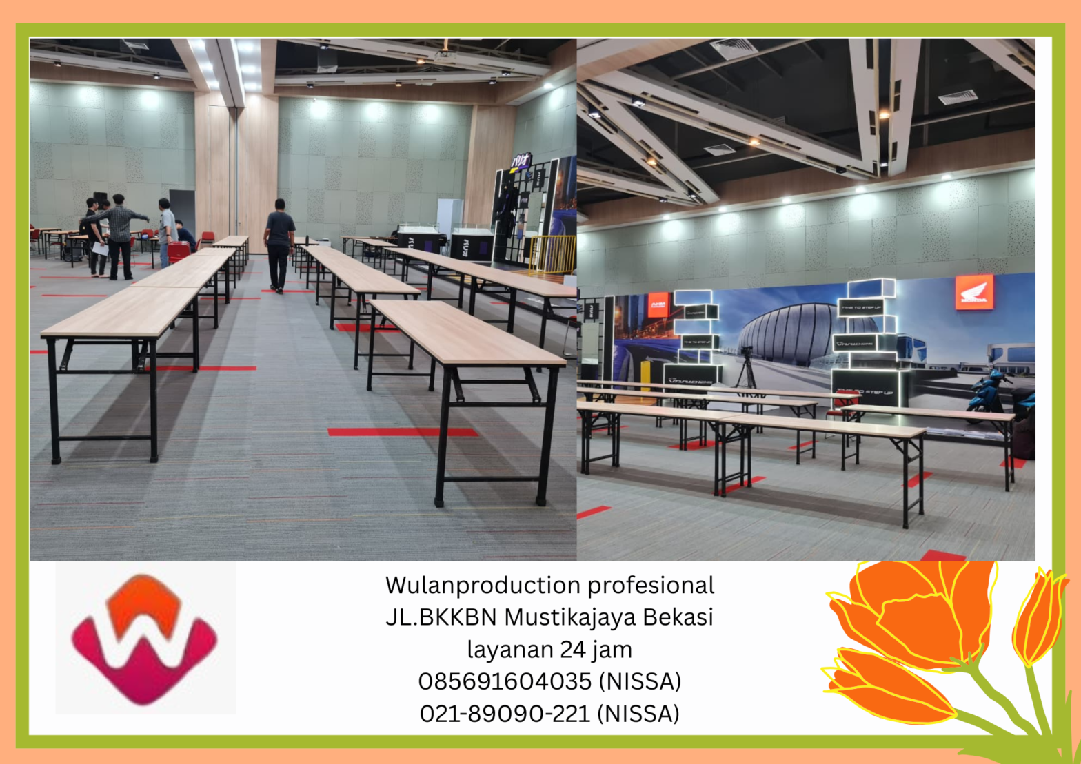 Rental Meja Ibm HPL 180x60 Cm Area Cikarang Bekasi