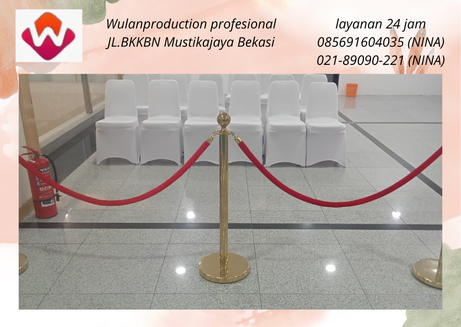 Rental Tiang Antrian Stainless Vip Dan Standar Pita Area Bogor