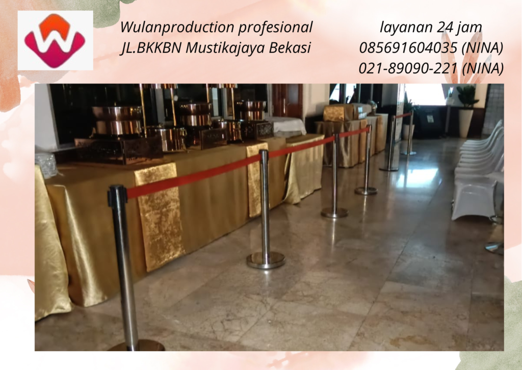 Rental Tiang Antrian Stainless Vip Dan Standar Pita Area Bogor