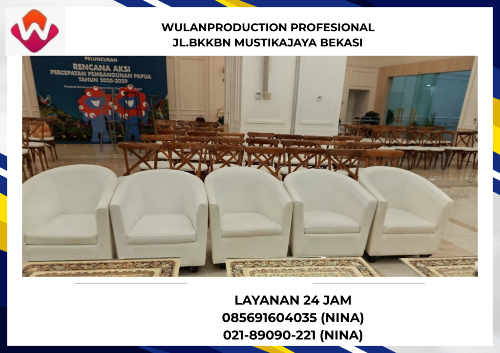 Jasa Sewa Sofa Kotak dan Oval Warna Putih Area Jakarta