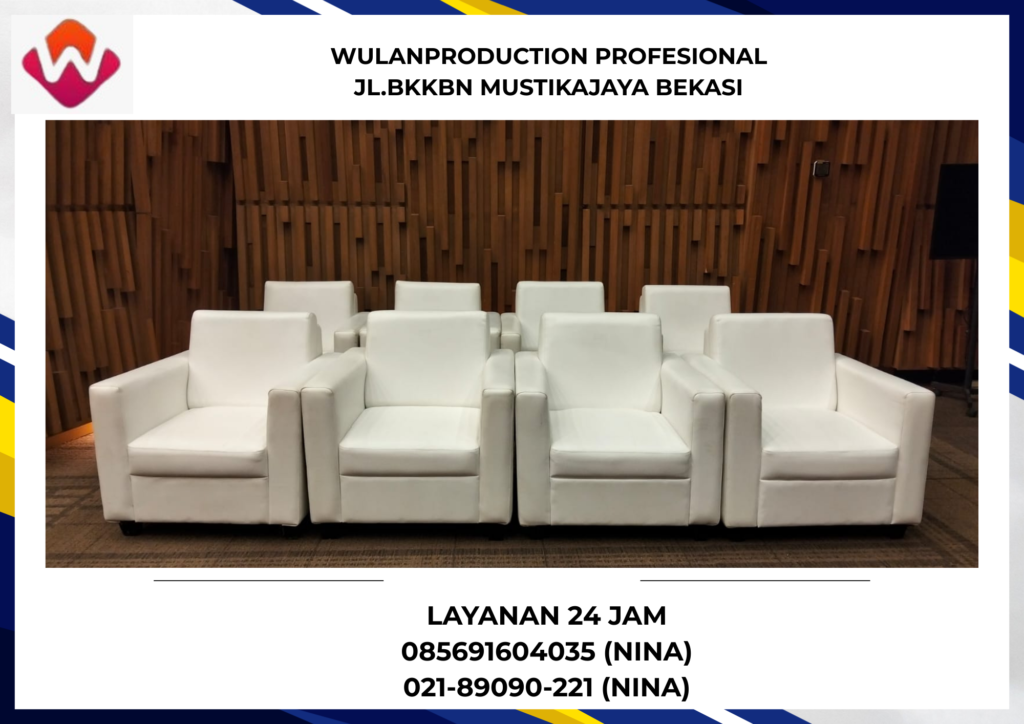 Jasa Sewa Sofa Kotak dan Oval Warna Putih Area Jakarta