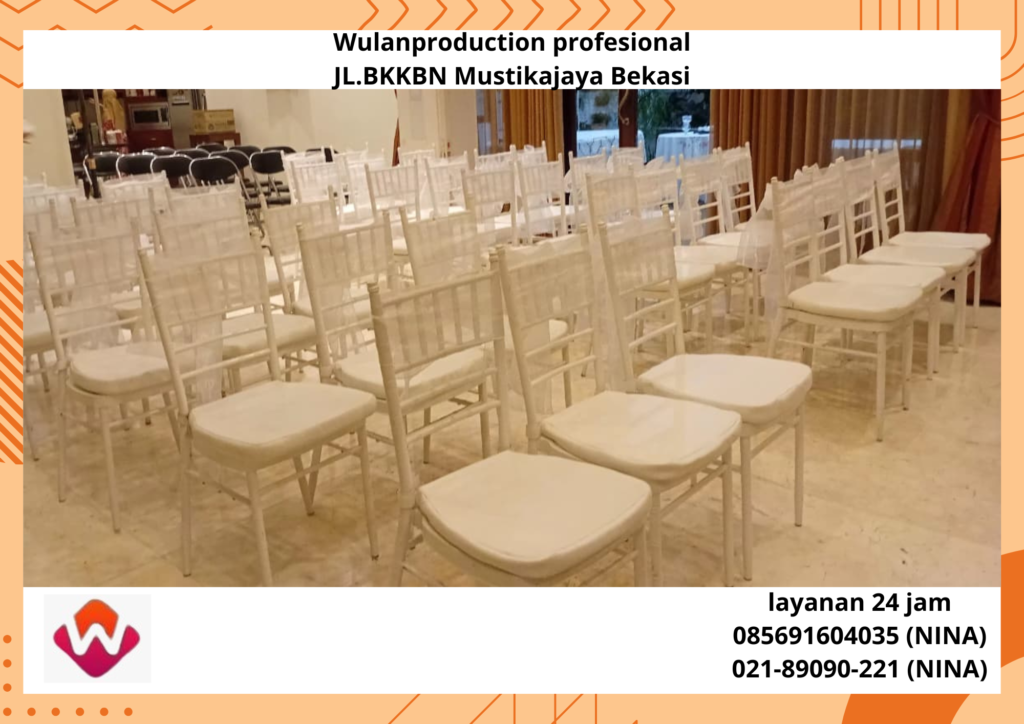 Rental Kursi Type VIP Model Tiffany Acrylic Dan Kayu Jakarta
