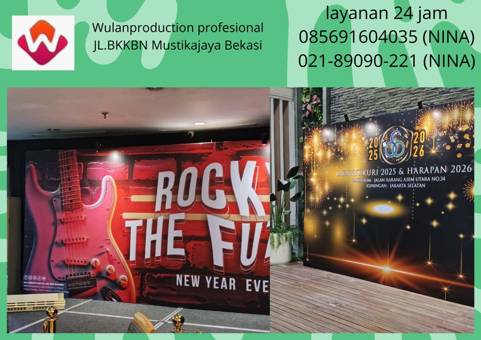 Sewa Backdrop Photo Booth Jakarta Plus Lampu Sorot