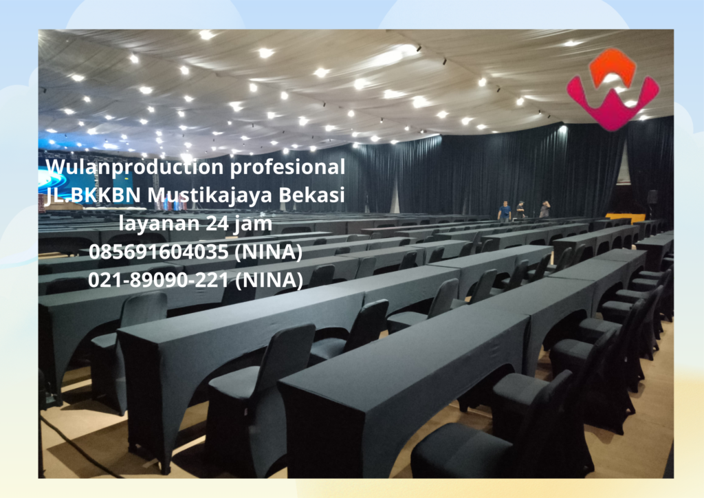 Rental Meja Ibm Dan Kursi Event Cover hitam Streetch Jakarta