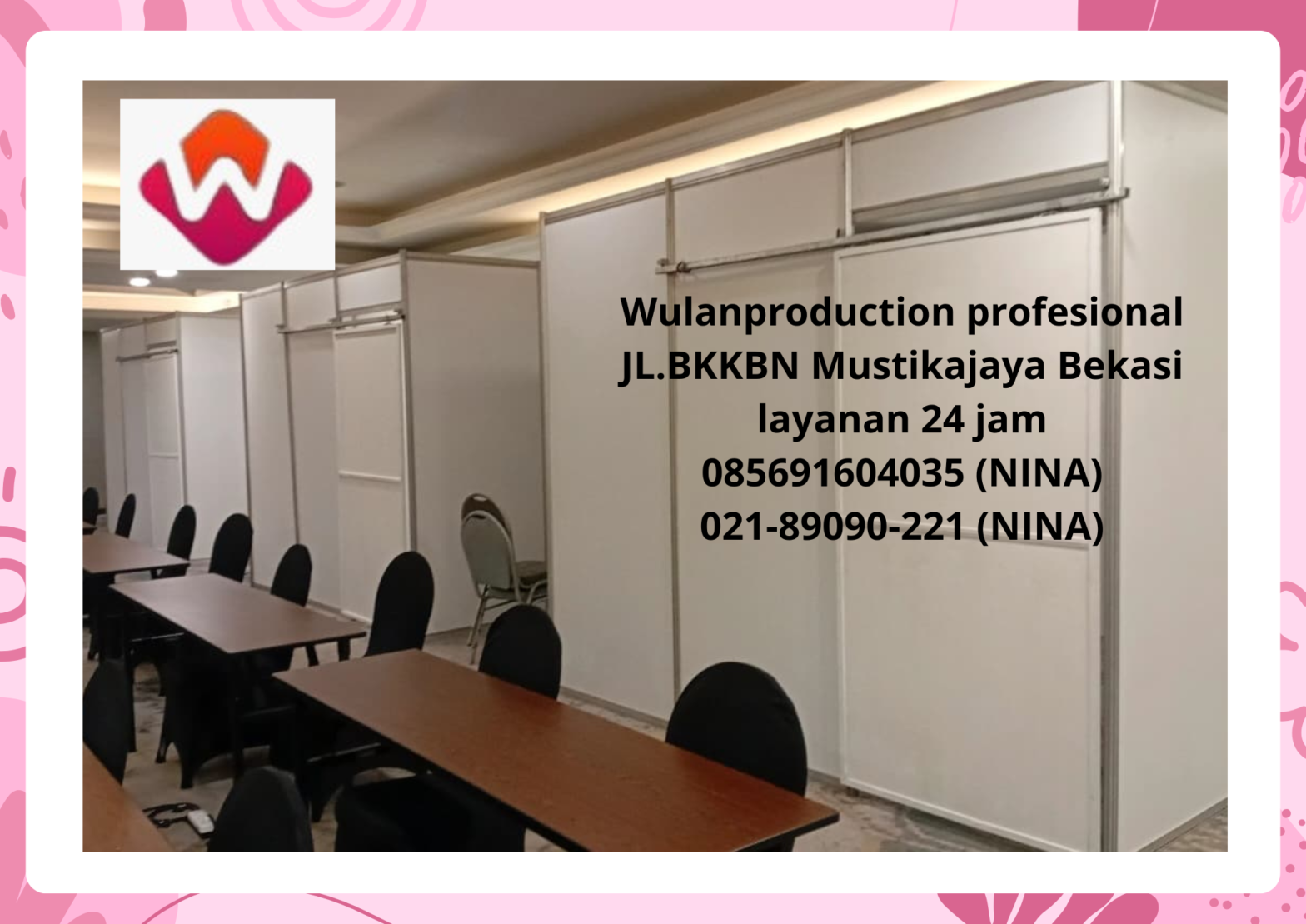 Rental Partisi Ruang Putih Pintu Geser Area BSD