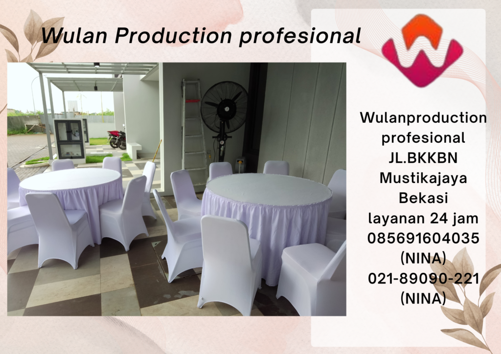 Rental Round Table Dan Kursi Cover Putih Jakarta