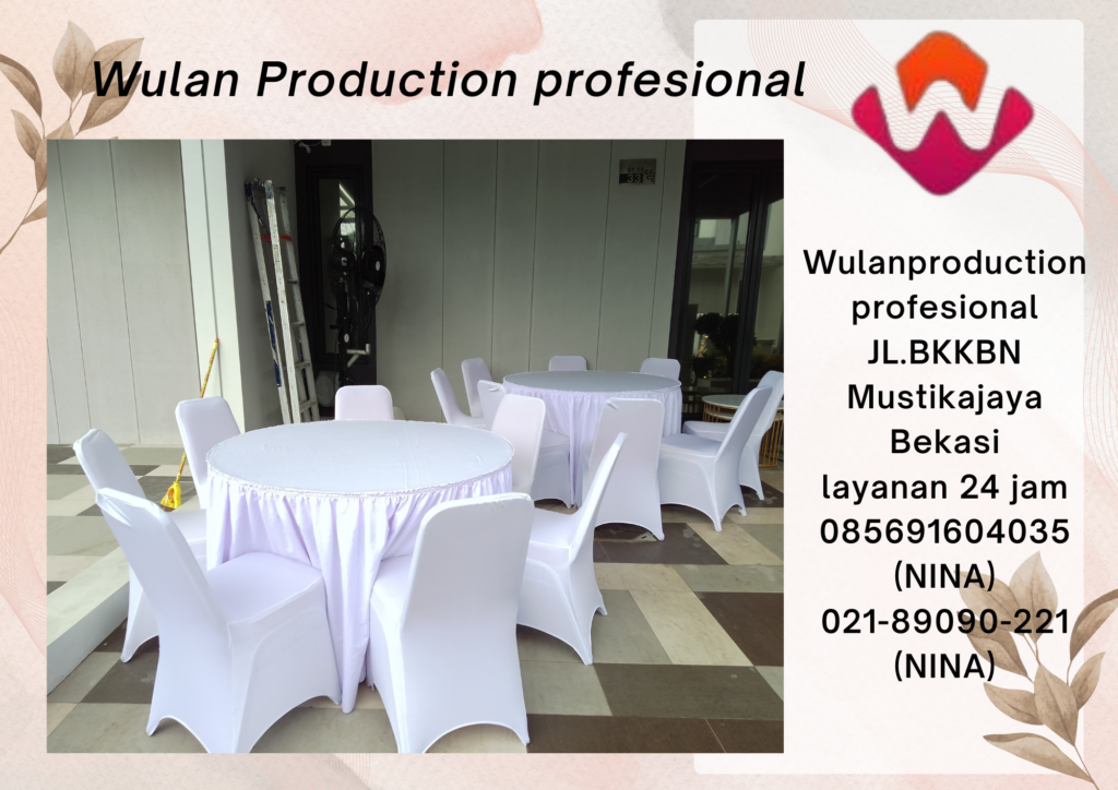 Rental Round Table Dan Kursi Cover Putih Jakarta