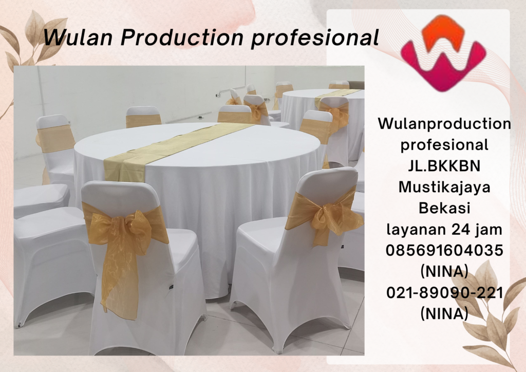 Rental Round Table Dan Kursi Cover Putih Jakarta