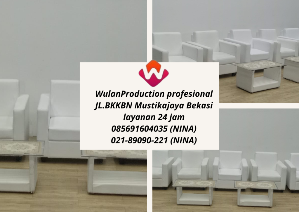 Rental Sofa Putih Type Kotak Oval Queen Area Karawang