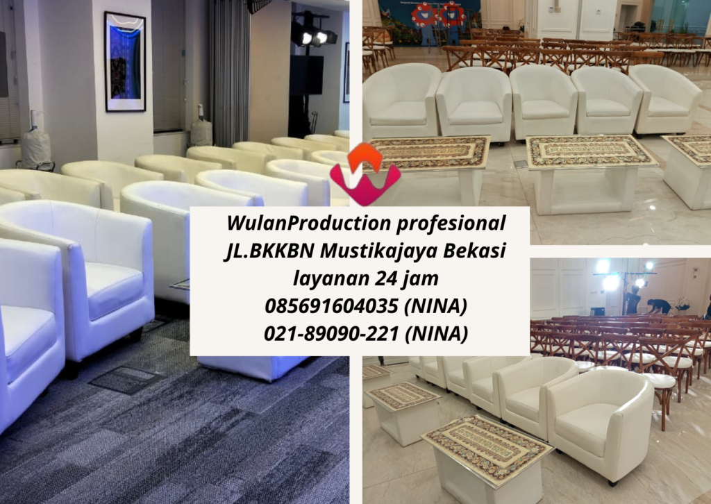 Rental Sofa Putih Type Kotak Oval Queen Area Karawang