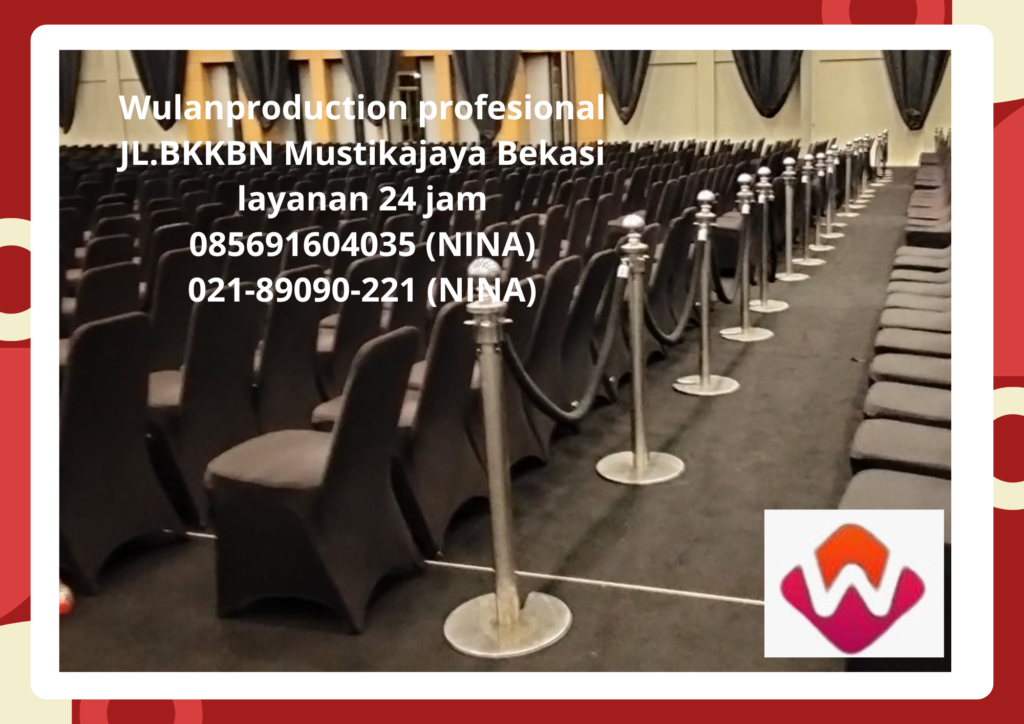 Rental Tiang Antrian Type Vip Gold Tali Bludru Biru Karawang