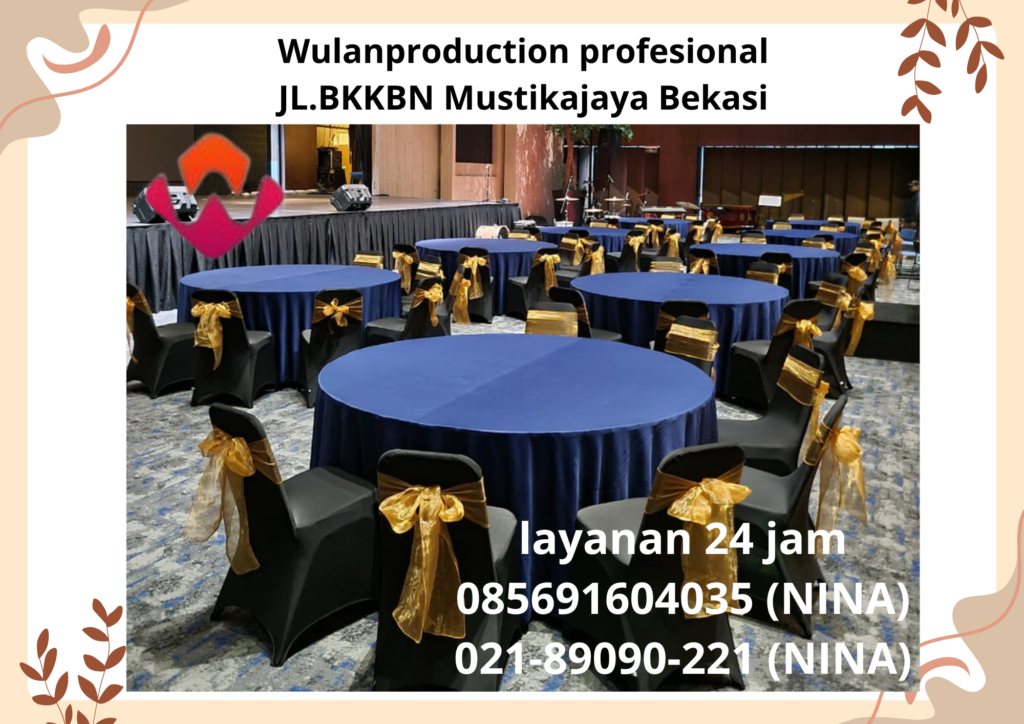 Sewa Cover Kursi Hotel Berkualitas Warna Hitam Jakarta