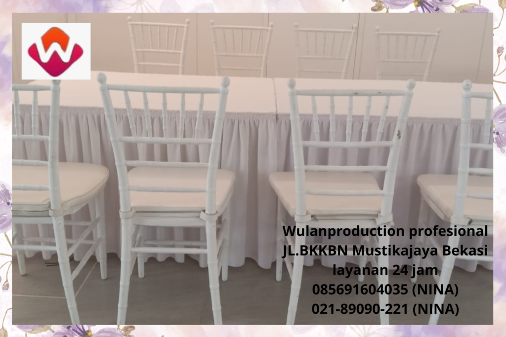 Sewa Kursi VIP Type Tiffany Hitam Gold Dan Putih Jakarta