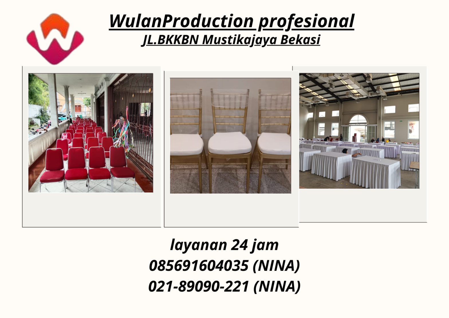 Sewa Meja Kotak Kursi Susun Dan Kursi Tiffany Area Depok
