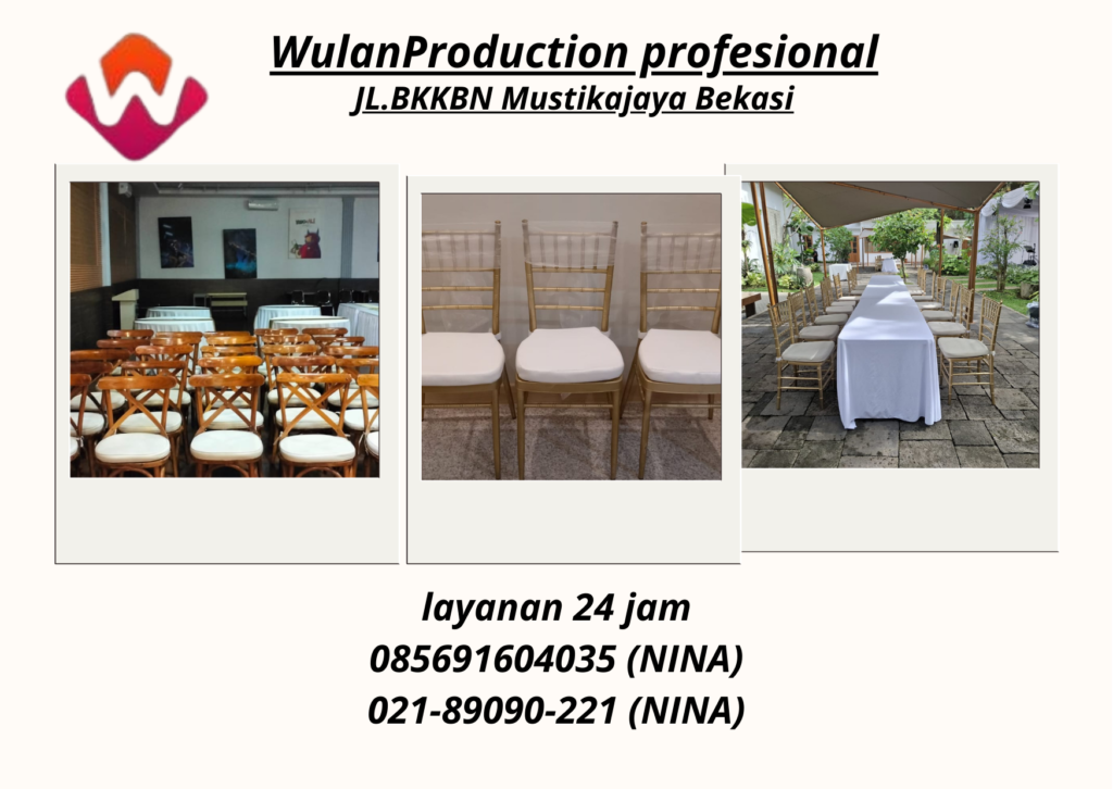 Sewa Meja Kotak Kursi Susun Dan Kursi Tiffany Area Depok