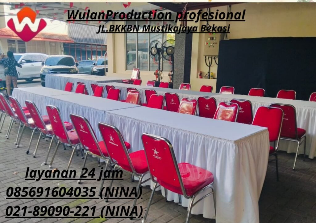 Sewa Meja Panjang Stretch Putih Dan Kursi Event Area Bandung