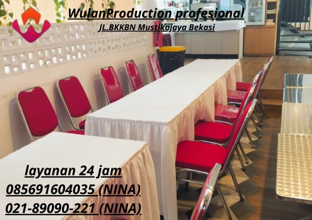 Sewa Meja Panjang Stretch Putih Dan Kursi Event Area Bandung