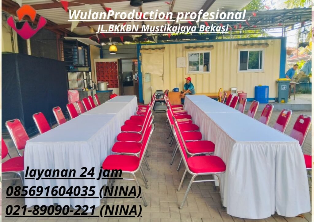 Sewa Meja Panjang Stretch Putih Dan Kursi Event Area Bandung