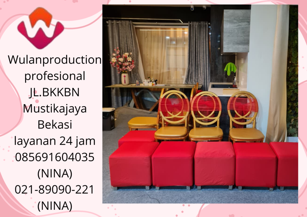 Sewa Sofa Puff Merah Dan Kursi Tiffany Bogor 