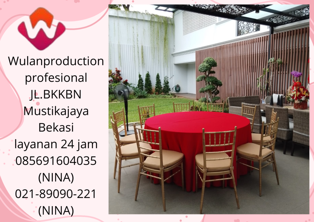 Sewa Sofa Puff Merah Dan Kursi Tiffany Bogor 