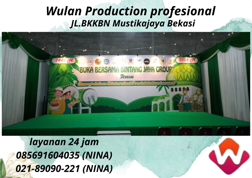 Sewa Backdrop Event Bukber Bintang Jaya Group Bekasi