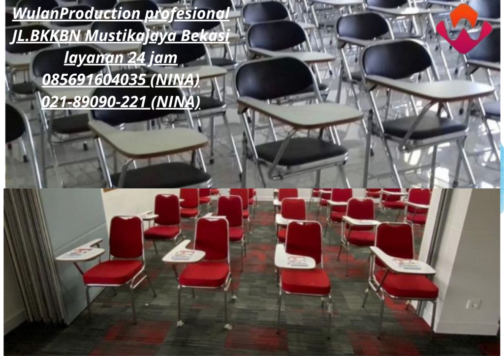 Rental Kursi Kuliah Merah Dan Hitam Area Jakarta