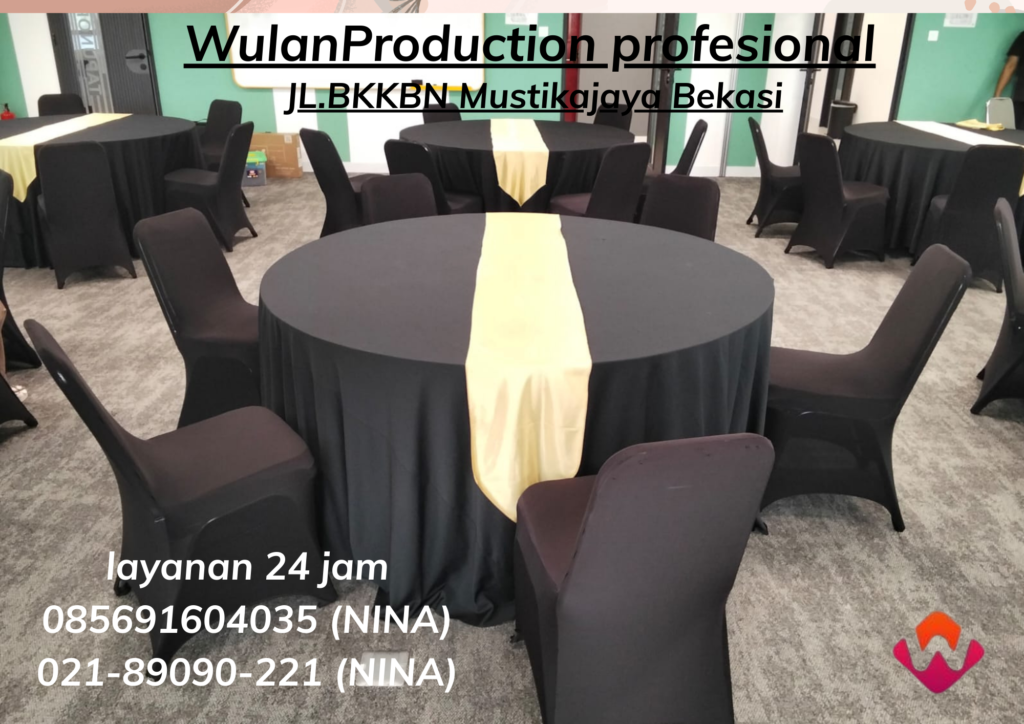 Rental Round Table Cover Aneka Warna Area Bekasi