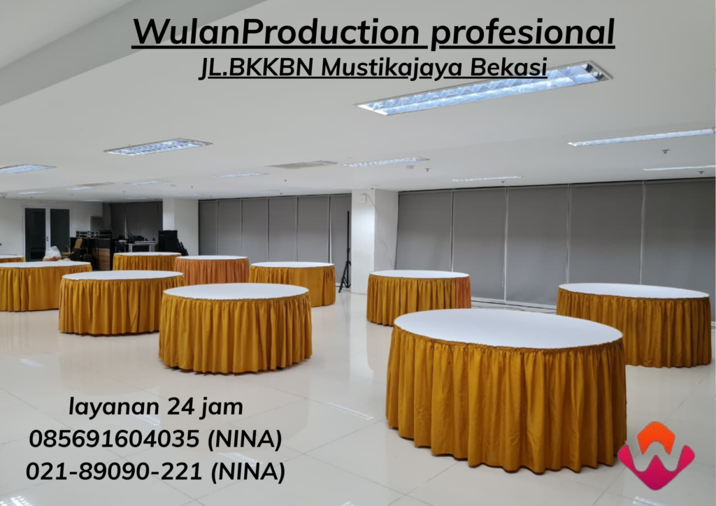 Rental Round Table Cover Aneka Warna Area Bekasi